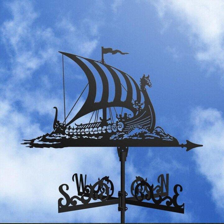 Metal Weather Vane with Cartoon Animal Theme – Durable Wind Indicator for Garden and Roof