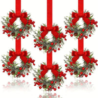 Mini Christmas Wreaths for Cabinets