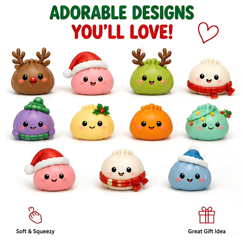 Mini Squishy Dumpling Surprise Christmas Advent Calendar