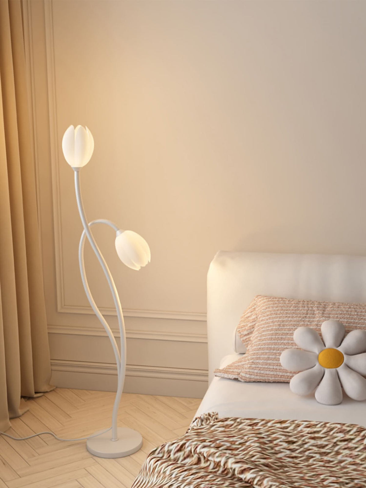 Modern Flower Floor Lamp with G9 Socket