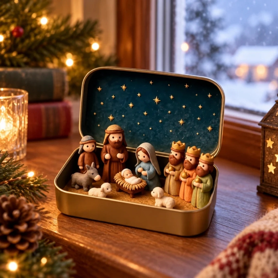 Nativity Scene in an Elegant Box
