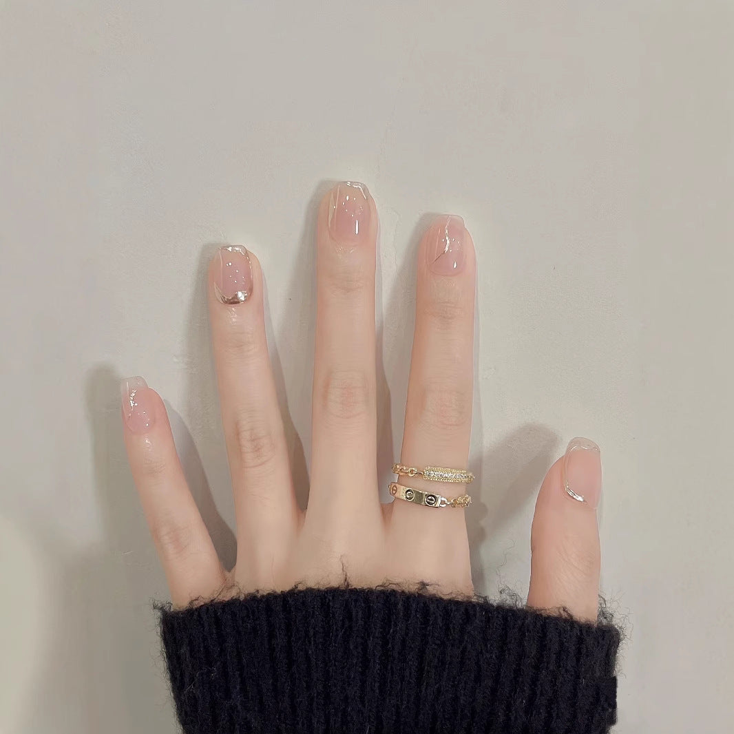 Natural Glossy Press-On Nails