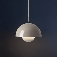 Nordic Pendant Lamp with Metal Dome Shade – Adjustable Pendant Light for Scandinavian Style Kitchen Lighting