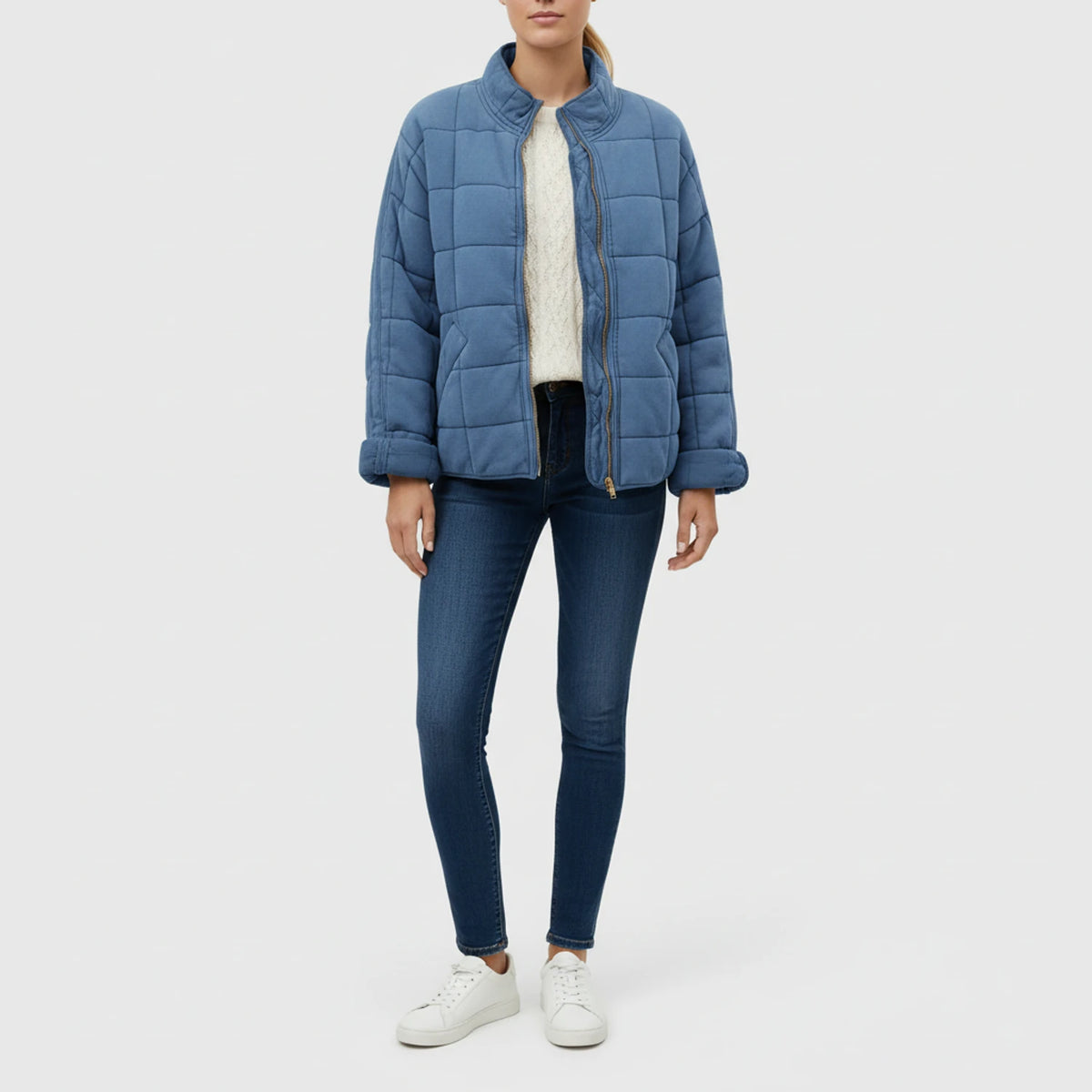 Women's Quilted Bomber Jacket