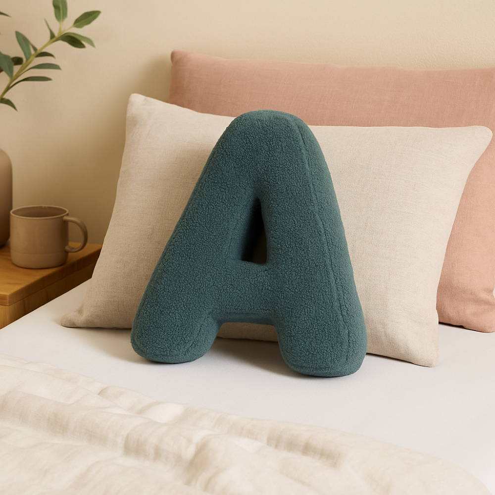 Personalized Letter Throw Pillow for Sofa
