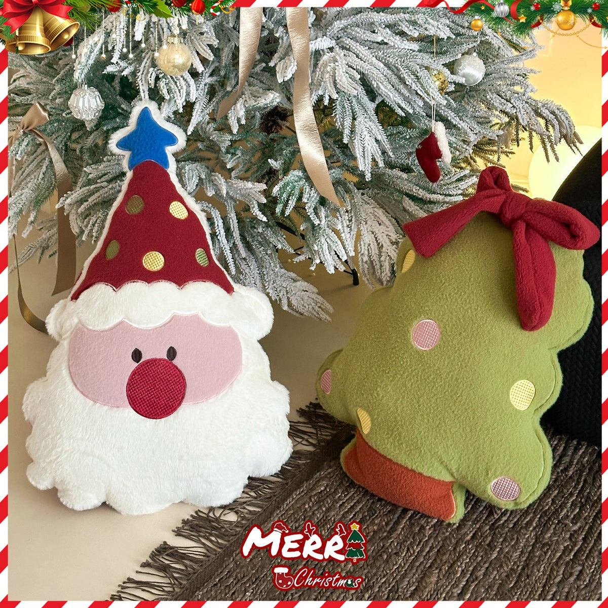 Plush Wool Christmas Decorative Cushion