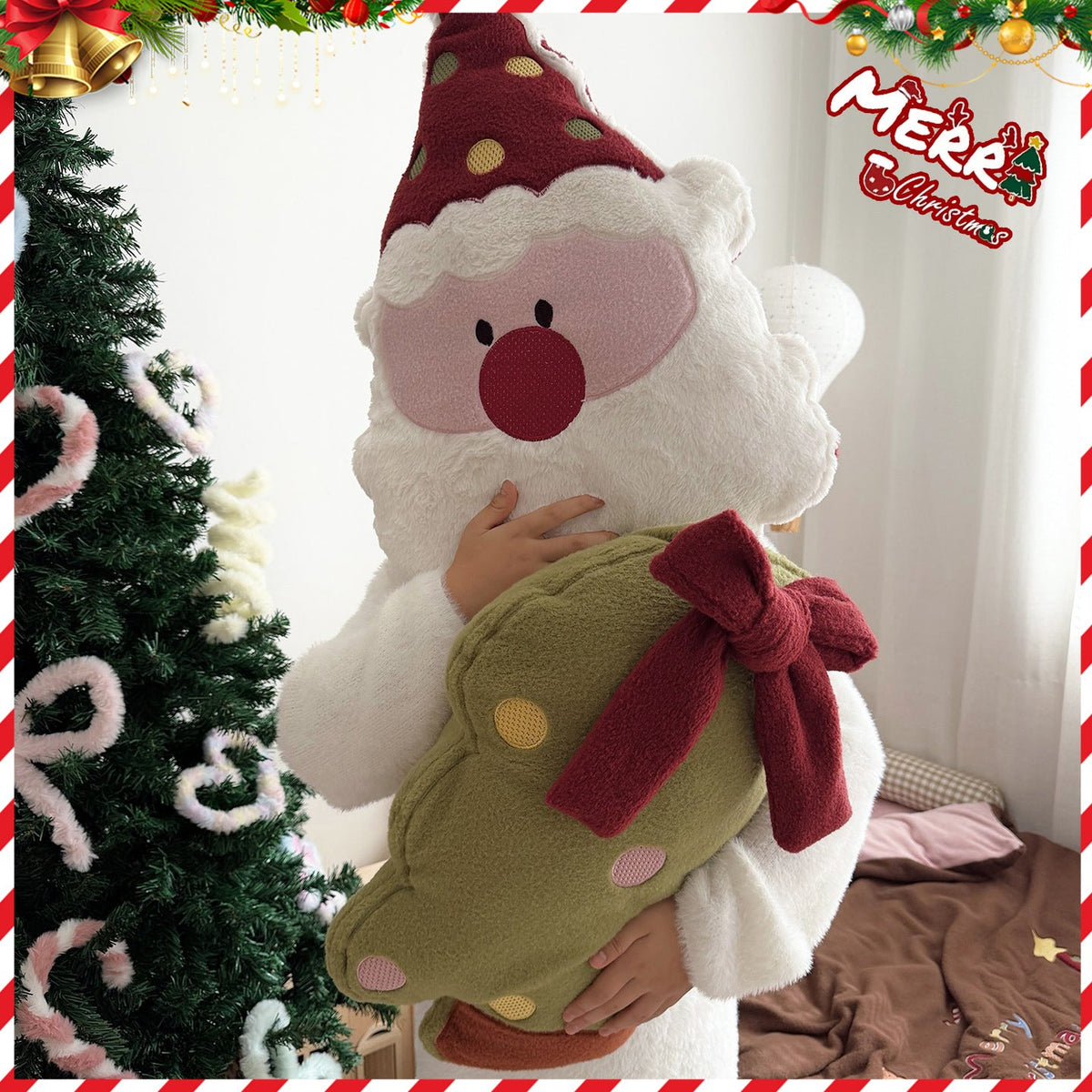 Plush Wool Christmas Decorative Cushion