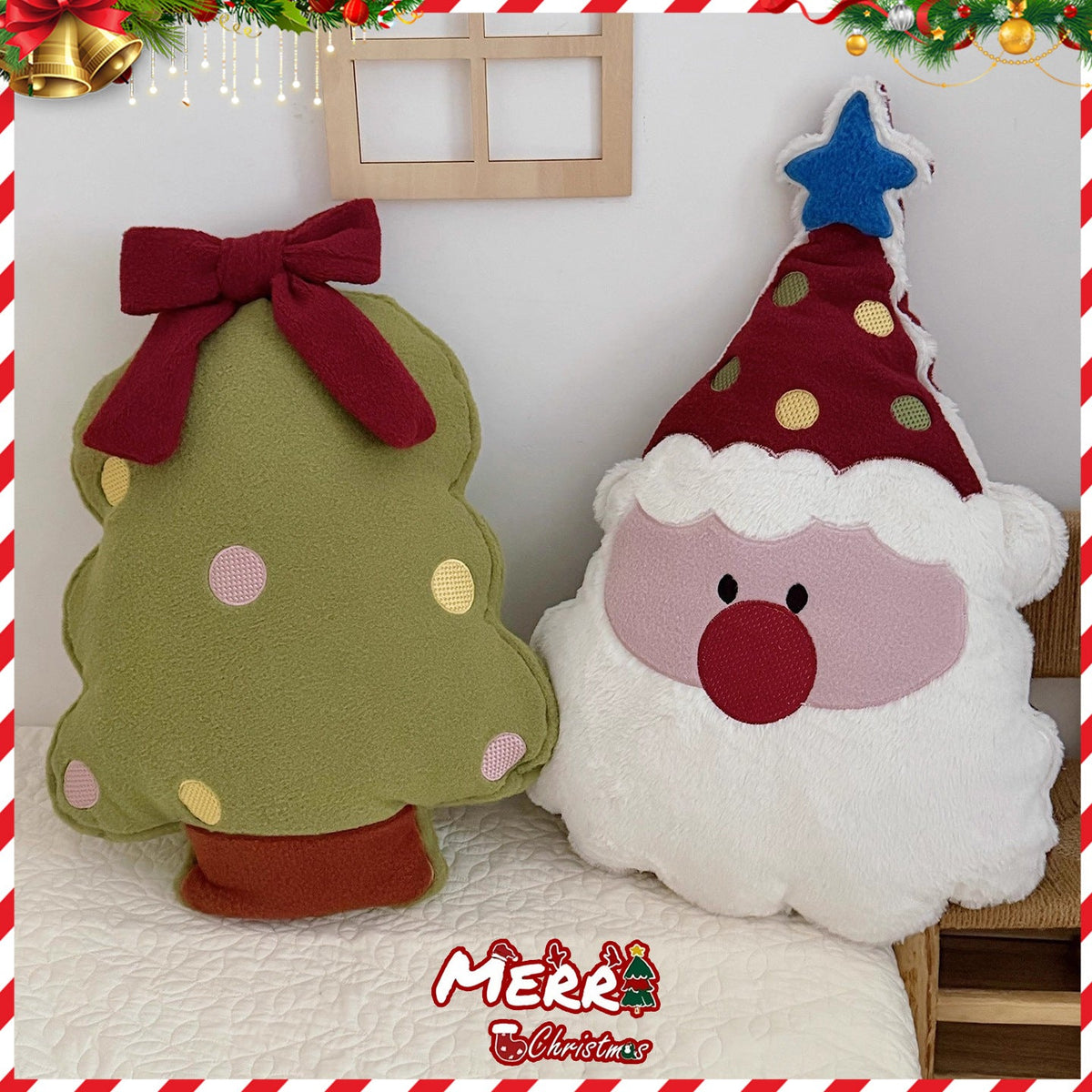 Plush Wool Christmas Decorative Cushion