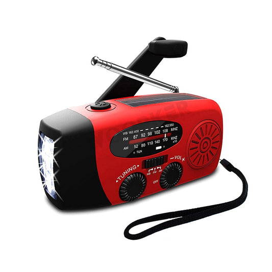 Portable Emergency Solar Hand Crank Radio with NOAA Weather Alerts