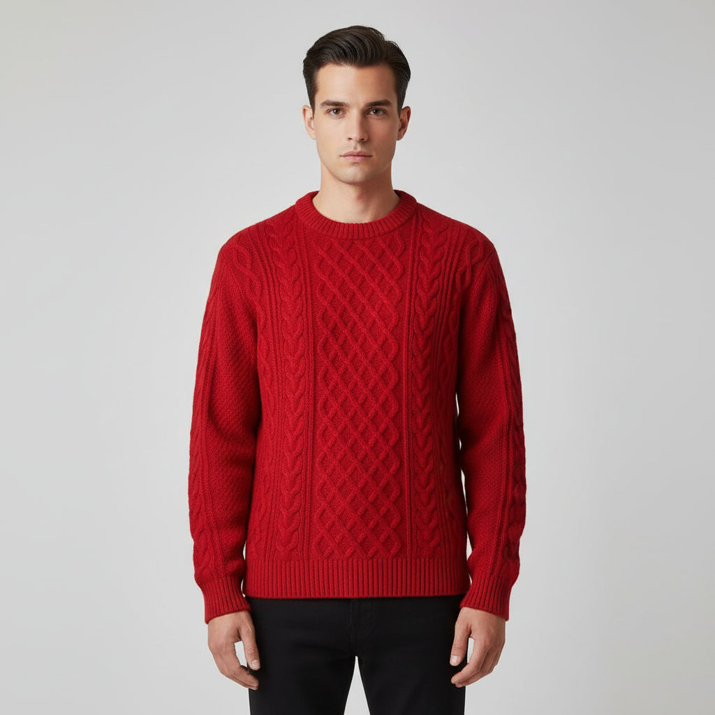 Men's Cable Knit Sweater 
