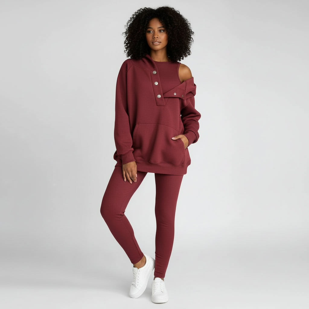 Women's Hooded Sweatshirt Set 