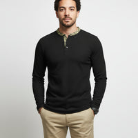 Men's Long-Sleeve Henley T-Shirt