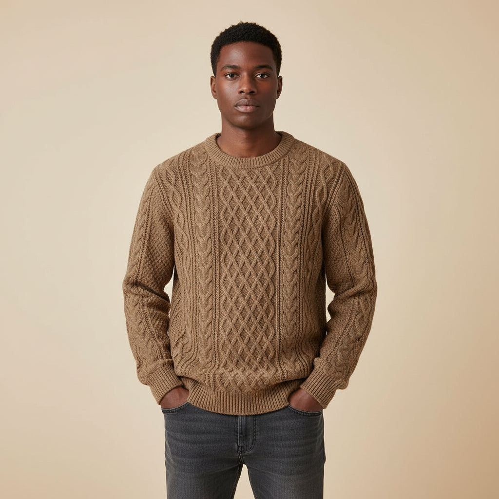 Men's Cable Knit Sweater 