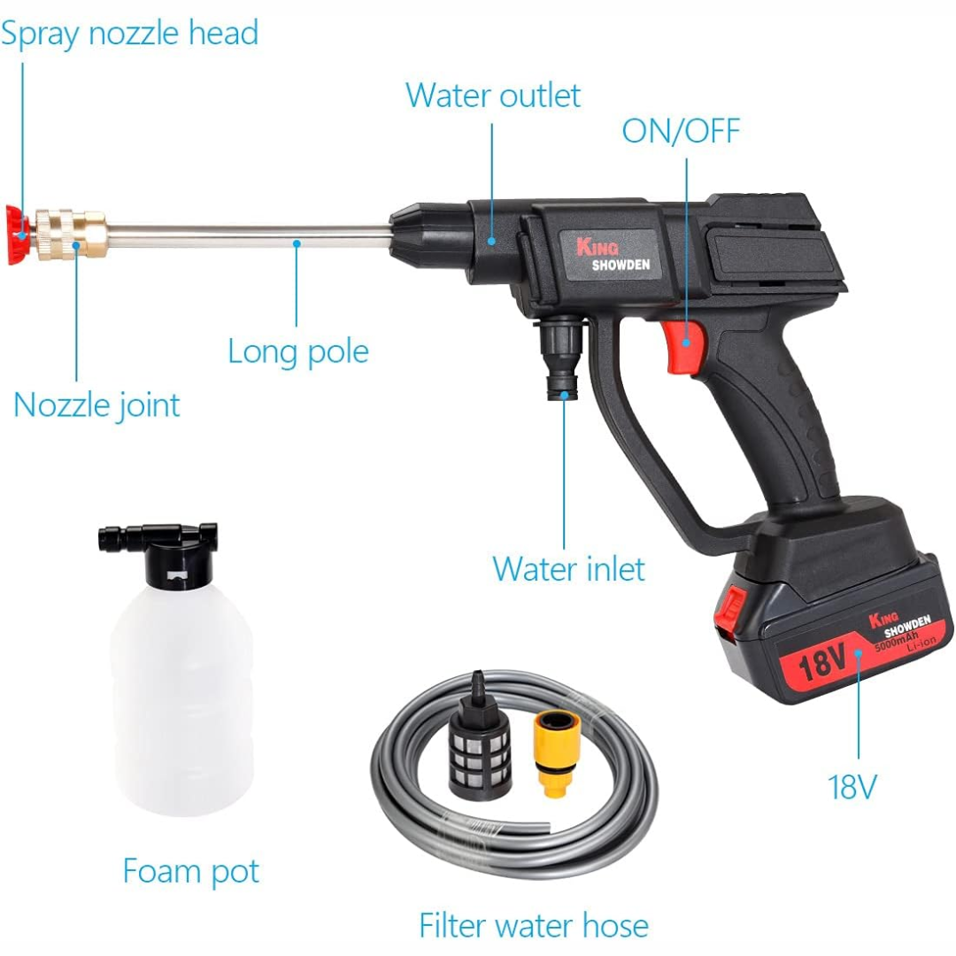 QuickWash | Cordless High-Pressure Cleaner with 2 Batteries