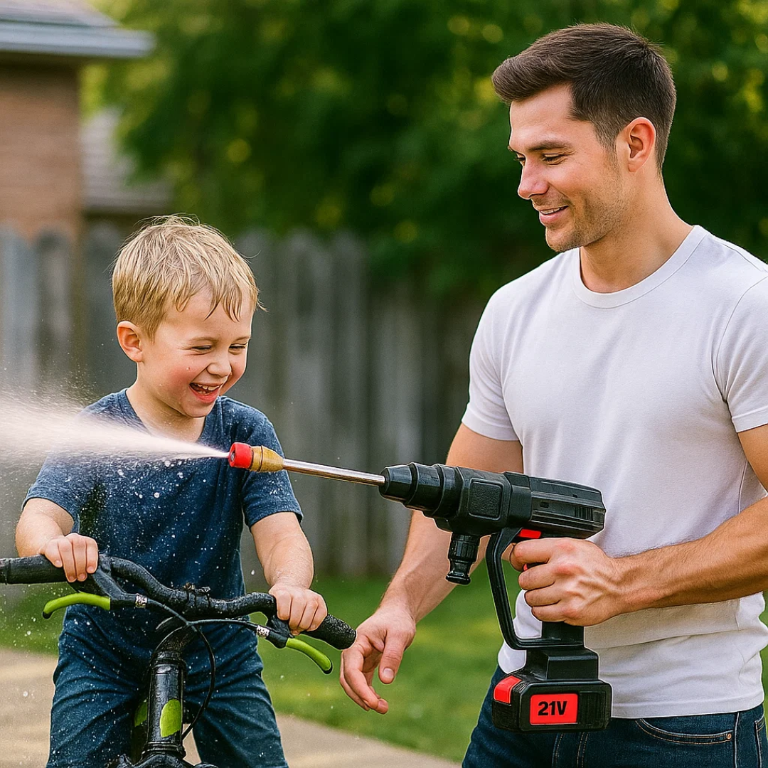 QuickWash | Cordless High-Pressure Cleaner with 2 Batteries