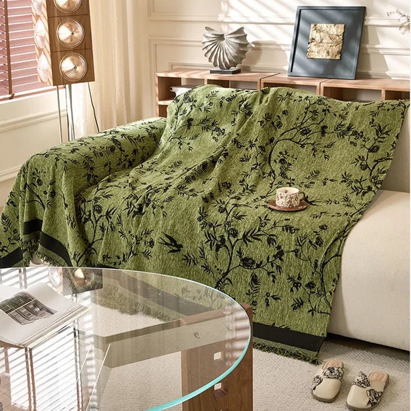 Reversible Chenille Sofa Slipcover, Durable Protection
