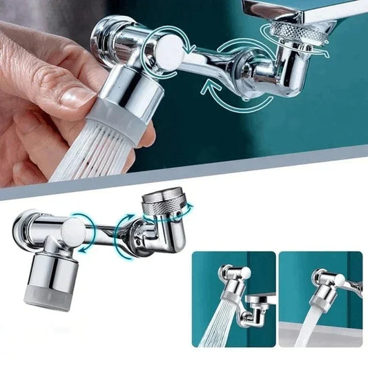 Rotating Faucet Extender | 1080° Rotation & 2 Spray Modes | Copper & ABS Accessory for Kitchen & Bathroom
