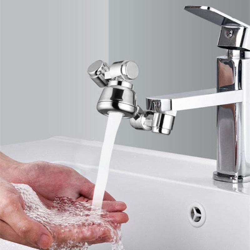 Rotating Faucet Extender | 1080° Rotation & 2 Spray Modes | Copper & ABS Accessory for Kitchen & Bathroom