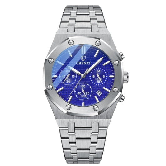 Round Dial Watch with Adjustable Steel Strap