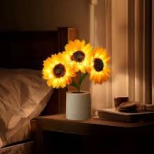 Shimmering Sunflower LED Table Lamp