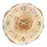 Silent Wooden Wall Clock Dandy - Realistic Texture