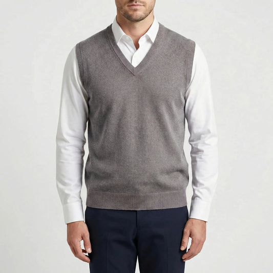 Sleeveless V-Neck Sweater Vest