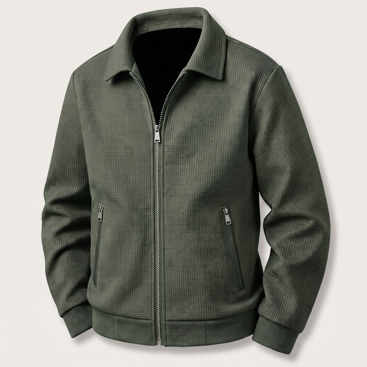Textured Zip-Up Jacket