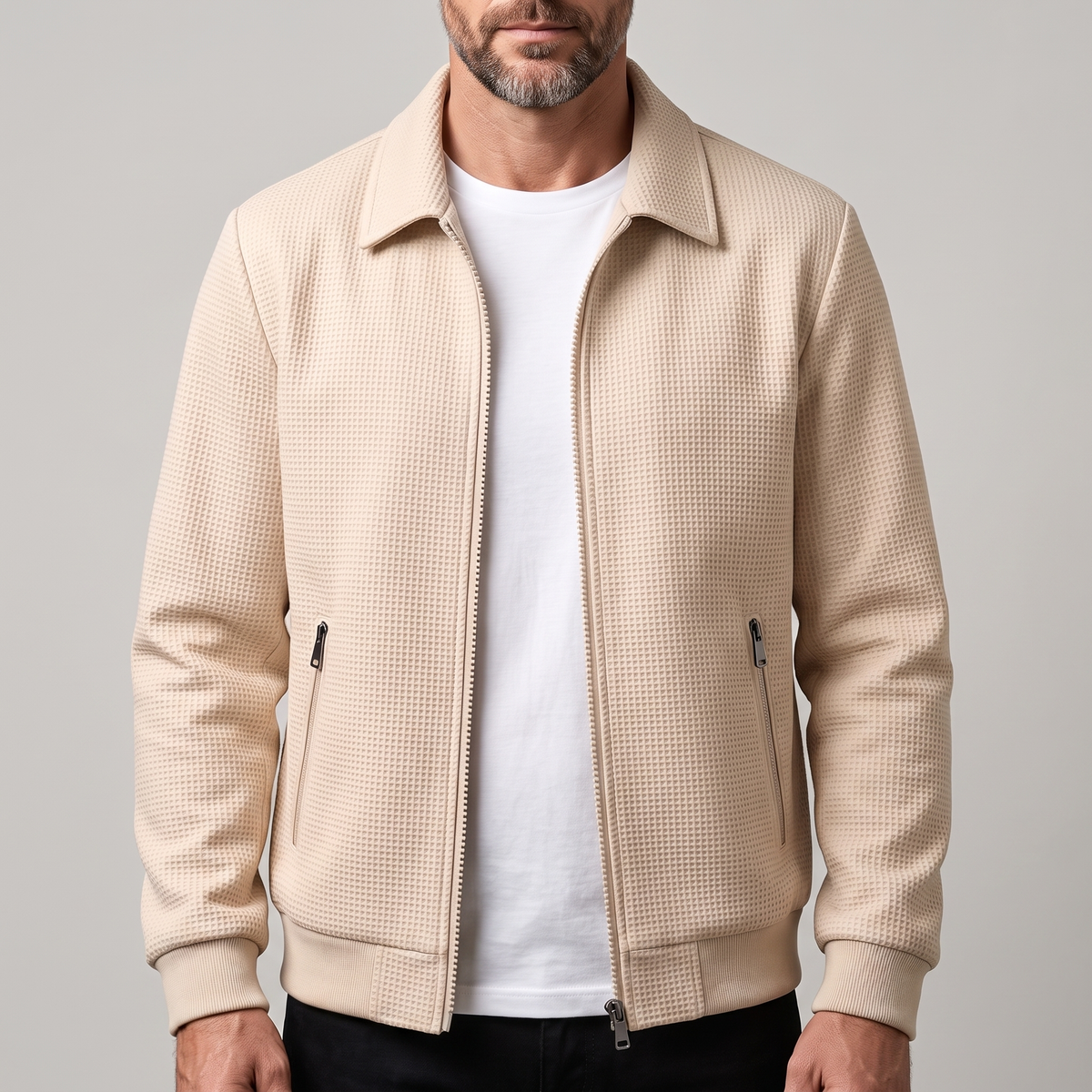 Textured Zip-Up Jacket