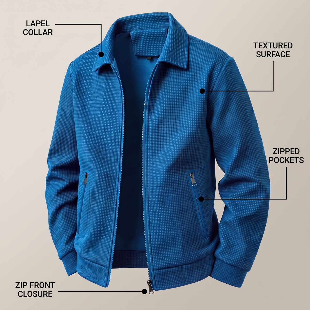 Textured Zip-Up Jacket