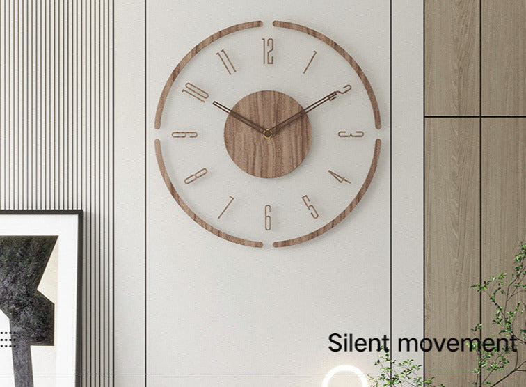 TimeWood - Nordic Stylish Solid Wood Wall Clock 14 Inch