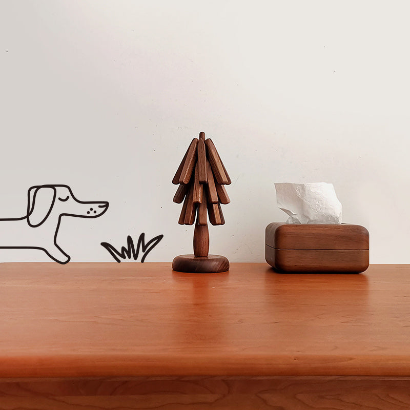 Tree-Shaped Walnut Table Trivet