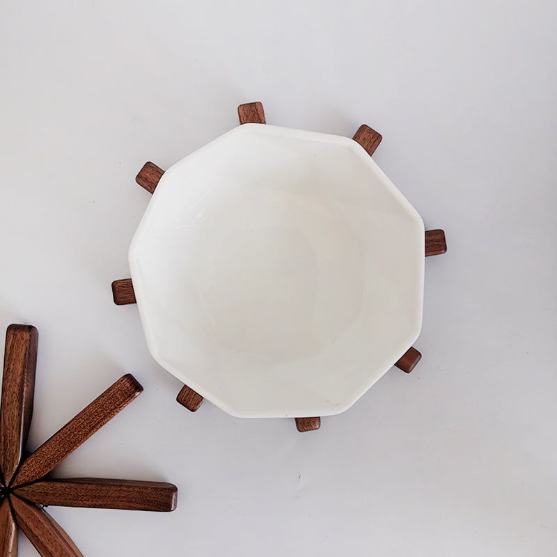 Tree-Shaped Walnut Table Trivet