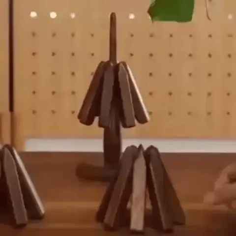 Tree-Shaped Walnut Table Trivet