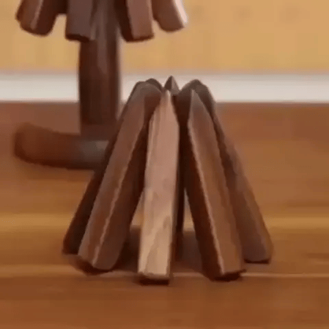 Tree-Shaped Walnut Table Trivet