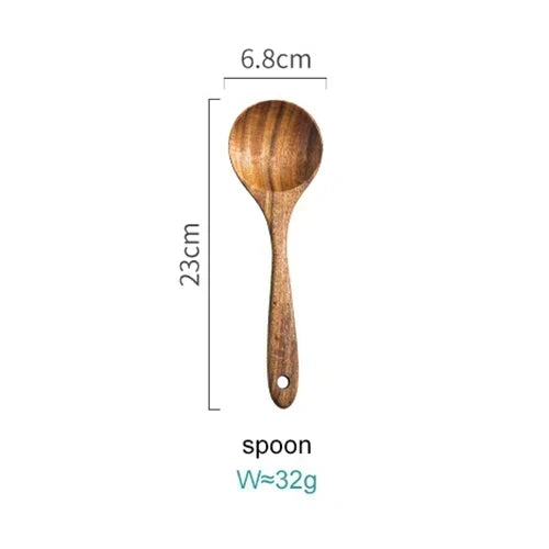 Versatile Acacia Wood Kitchen Utensil Set