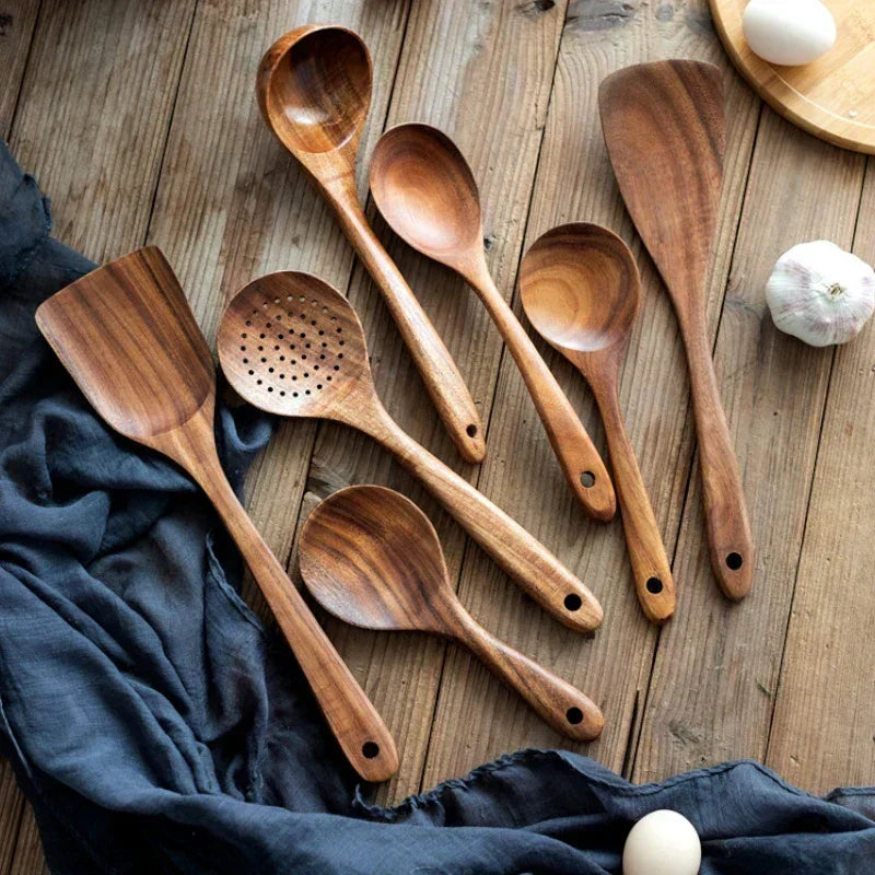 Versatile Acacia Wood Kitchen Utensil Set