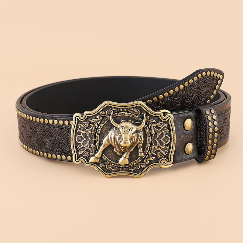 Vintage Western Belt with Animal Buckle – 4 Designs