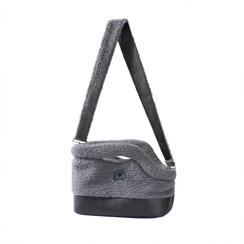 Warm-Lined Lambskin Pet Tote Bag