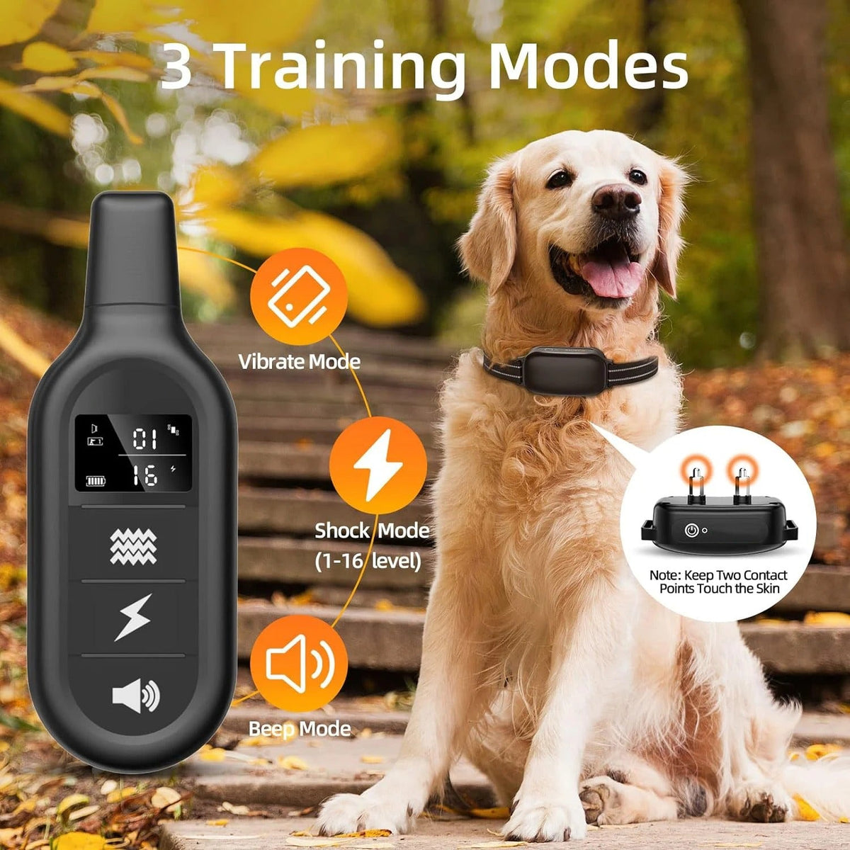 Waterproof & Rechargeable 1000m Dog Training E-Collar