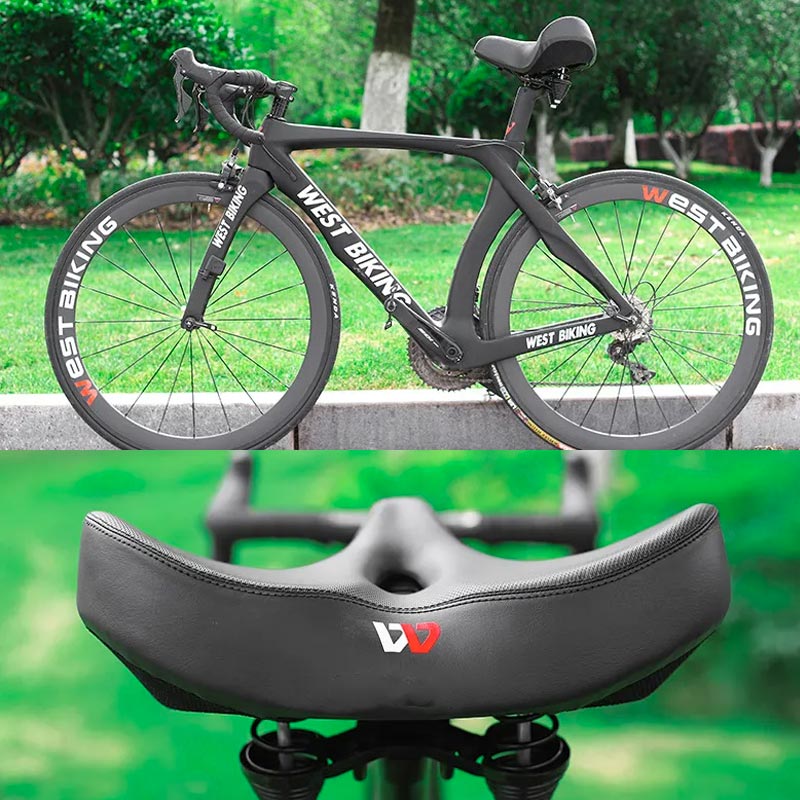 Westbiking - Extra Wide Bicycle Saddle Against Saddle Pain