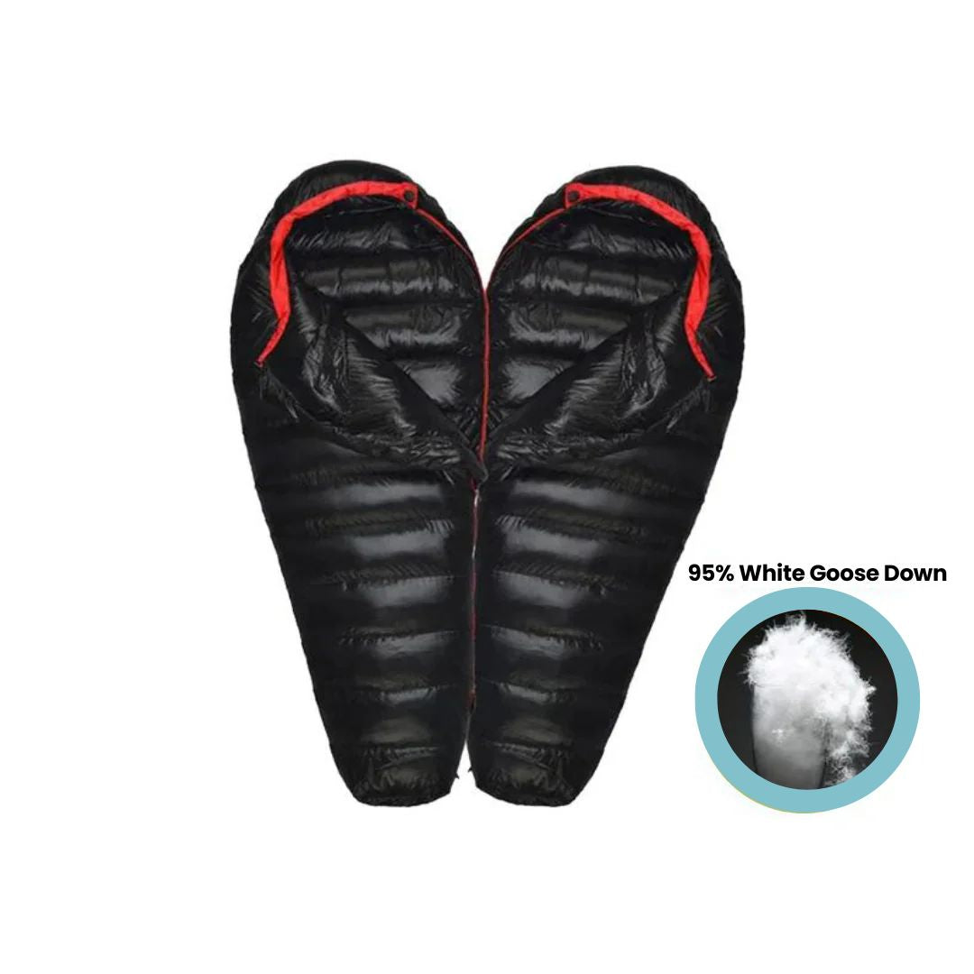 Winter Sleeping Bag – Down Insulated, 400T Ripstop Nylon, -20°C Rated