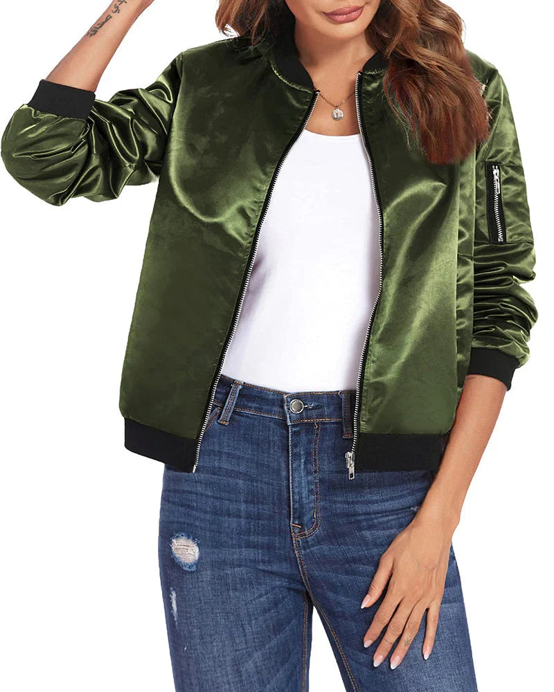Women's Bomber Jacket | Lightweight & Comfortable