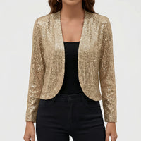 Women's Open-Front Bead-Blend Knit Jacket