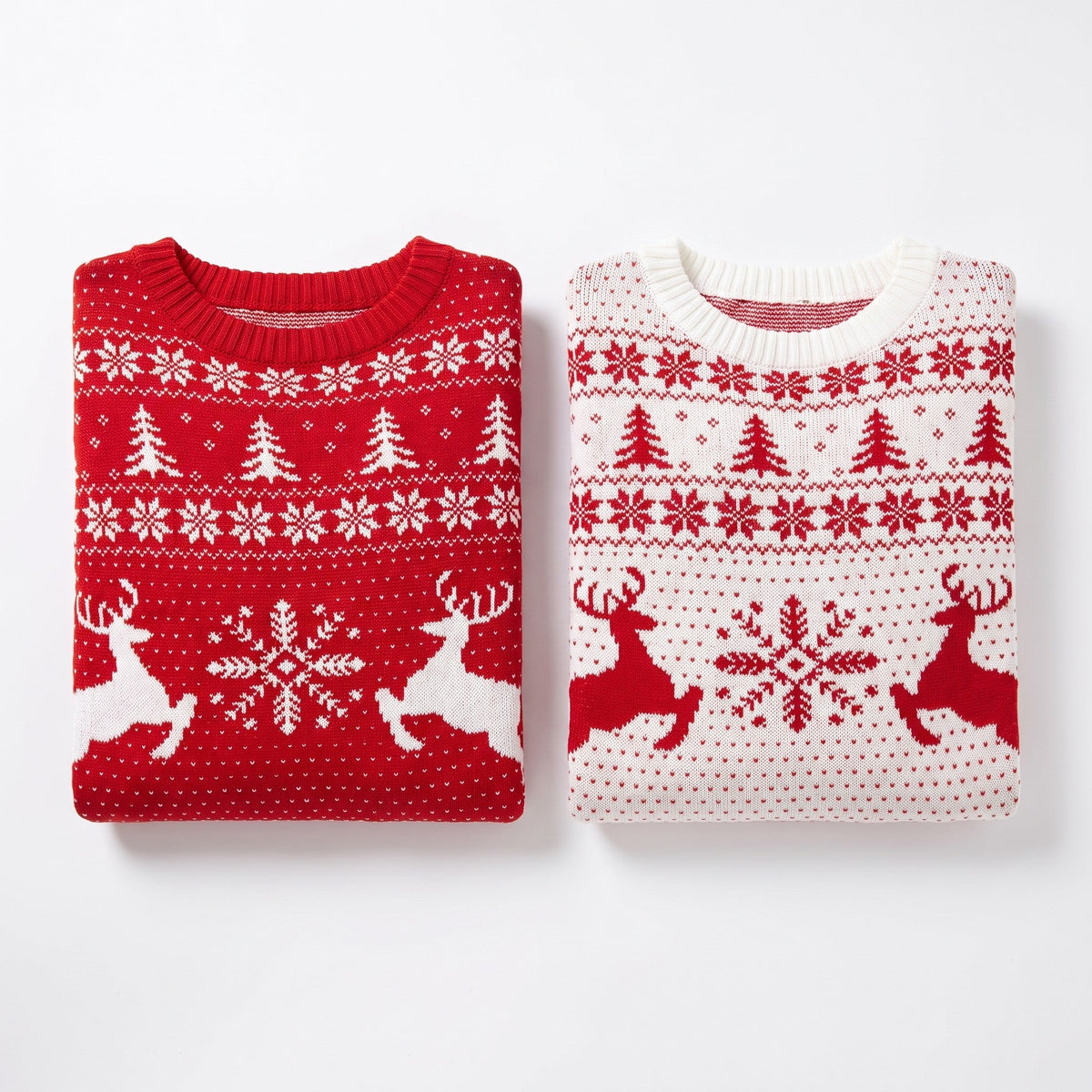 Women's Oversized Off-the-Shoulder Christmas Sweater with Nordic Pattern