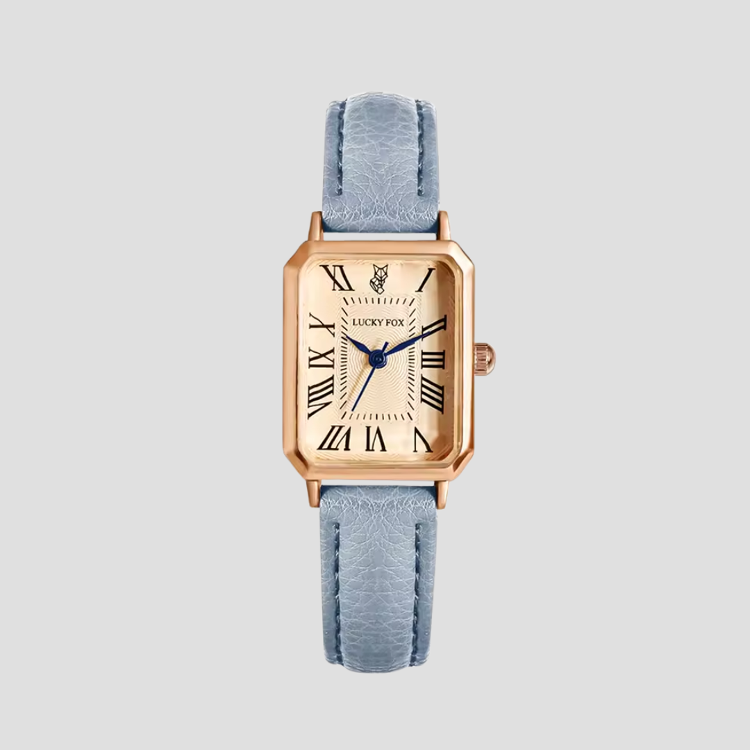 Women's Square Watch with Leather Strap - Classic Elegance and Everyday Charm