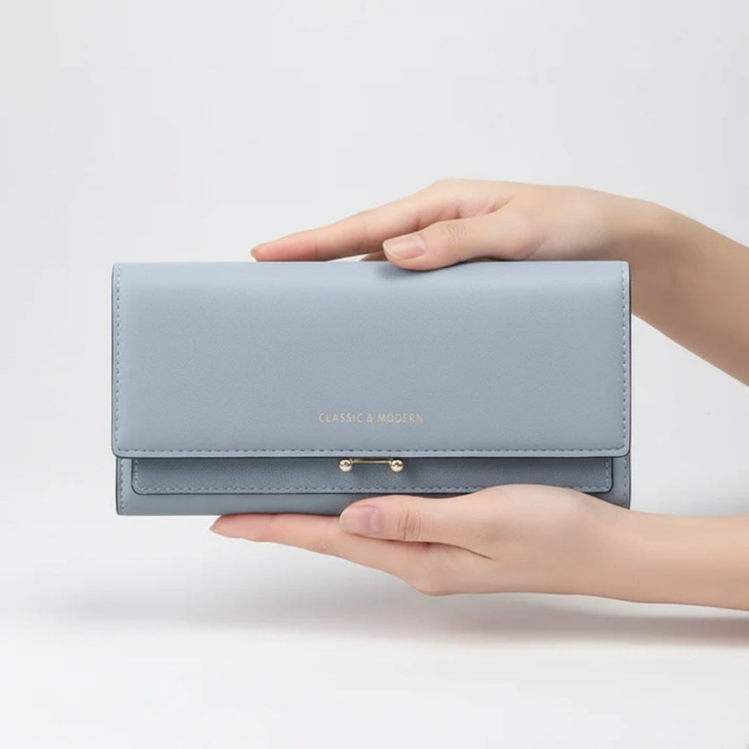 Women's Wallet - Spacious Design with Phone Compartment and Elegant Details