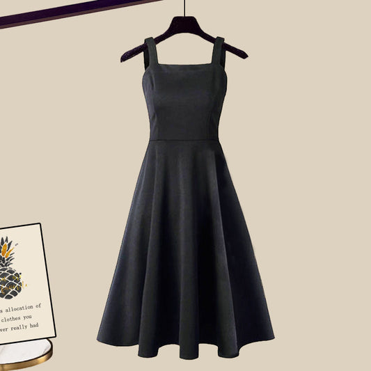Image of Women's A-Line Dress and Cropped Top Set