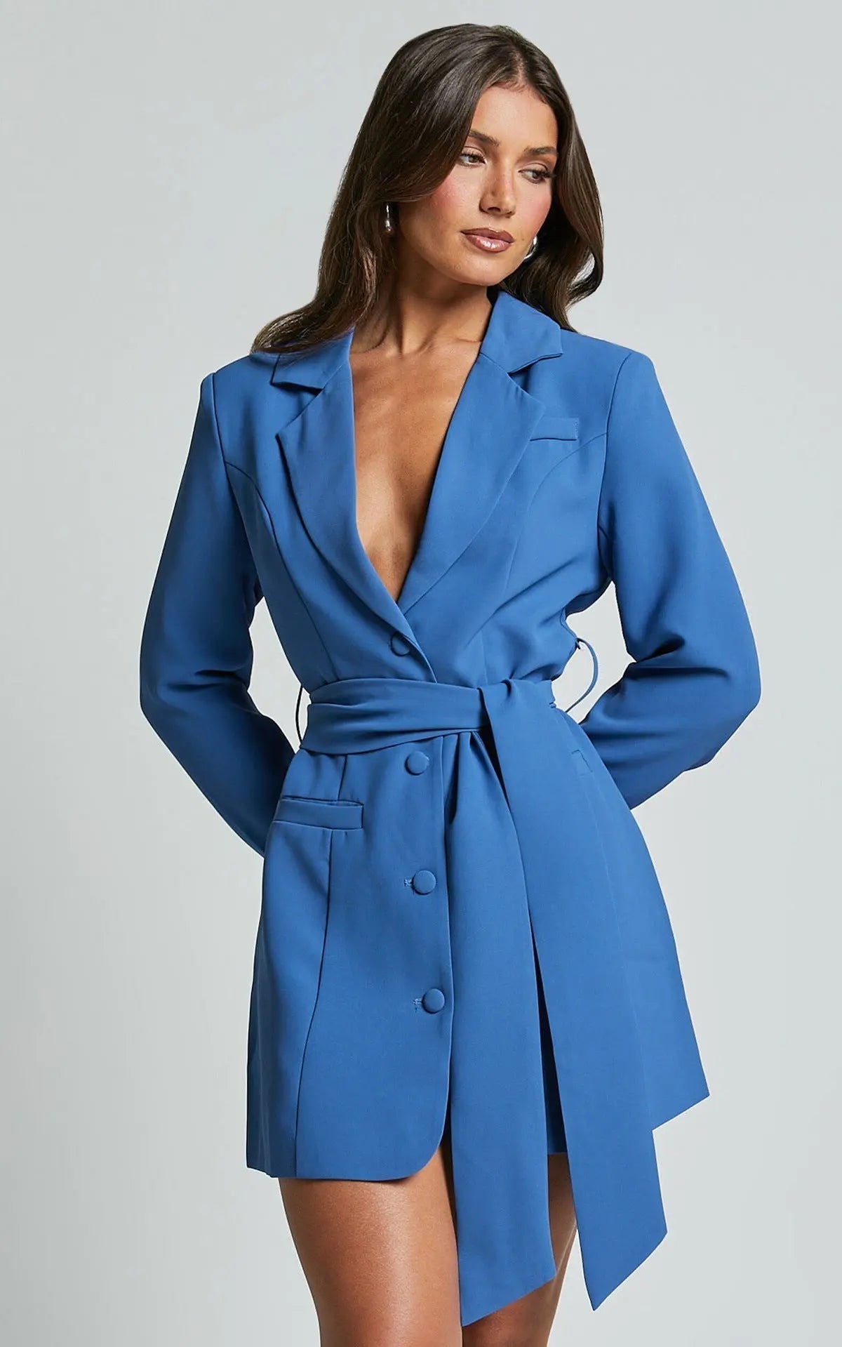 Image of Women's Belted Blazer Mini Dress