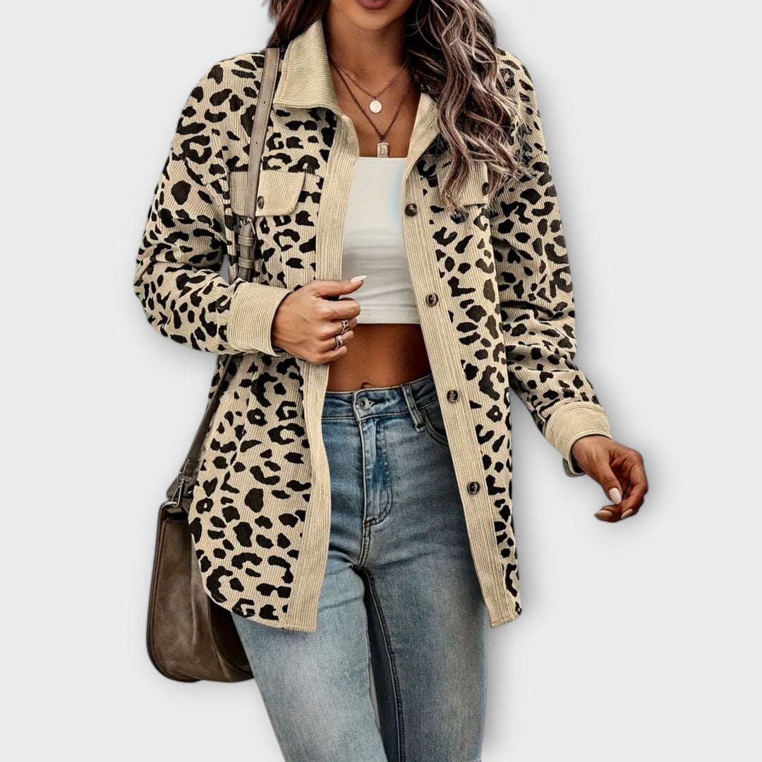 Image of Women's Button-Down Animal Print Shacket