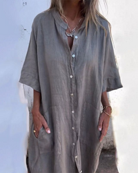 Women's Lightweight Linen Button Down Shirt